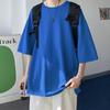 Camiseta de Manga Corta Estilo Americano High Street para Niños Verano 2024 Holgada Combinable Cuello Redondo Manga Corta para Adolescentes