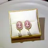 Aretes Retrato Estilo Corte Francés Aguja de Plata, Aretes Geométricos Vintage de Alta Gama, Broqueles de Perla de Lujo Ligero al por Mayor