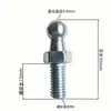 Resorte de Gas Bola Cabeza Tornillo M6M8 Roscado Perno de Bola Tallo de Bola Accesorios de Varilla Expulsora de Maletero Varilla Hidráulica Pasador de Bola de Tornillo Varilla