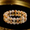 Pulsera de Cristal Amarillo Natural Tipo Torre Grado A, Pulsera de Cuenco de Tesoros de Círculo Único, Joyería Exquisita de Lujo Ligero para Mujeres Jóvenes Adineradas, Pulsera de Amistad para Mujeres