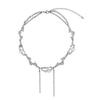 Collar de circonita con piedra de luna blanca para mujer, estilo veraniego, dulce y moderno, para chicas Spice Girls, accesorios de celebridades de Internet, diseño de nicho, sentido avanzado, cadena de clavícula de moda.