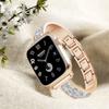 Adequado para Pulseira Apple Watch Iwatchs110987654 Pulseira de Metal Cravejada com Diamantes Pulseira Estreita de Cintura Pequena Transfronteiriço