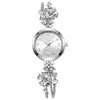 Nuevo Reloj de Mujer de Alta Gama con Forma de Flor Incrustado de Diamantes, Lujo Ligero y Alto Atractivo Estético, Reloj con Pulsera Desplegable, Venta Directa de Fábrica, Cuarzo
