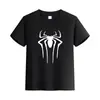 Camiseta de Algodão de Manga Curta Cor Sólida Verão Transfronteiriça Roupas Infantis Meia-manga Roupas Pai e Filho Roupas de Classe Camiseta Básica com LOGO Estampado