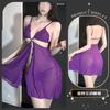 Lingerie Sexy com Decote Profundo em V e Design Vazado, Camisola Sexy Transparente, Roupa de Dormir Quente e Sedutora, Estilo Abstinência para Mulheres Qqny