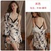 Guiruo Pijama de Lujo Ligero Escote Bajo Caliente V Profundo con Almohadilla para el Busto Espalda Descubierta Tirantes Camisón Ropa Exterior Talla Grande Traje 4826