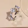 Explosões Transfronteiriças Anel de Flor Coreia do Sul Temperamento Celebridade da Internet Anel Feminino INS Temperamento Simples Pequeno Fresco Joias de Arte