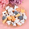 Set de gatito de dibujos animados cabezazo de perro accesorios de resina al por mayor hechos a mano material diy accesorios funda para teléfono móvil imanes para refrigerador