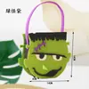 Canasta de dulces de fieltro para Halloween, accesorio con tema de fantasma, bolsa de mano, bolsa de fieltro colorida, decoración de calabaza, bolsa para dulces, venta al por mayor