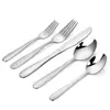 Juego de Cubiertos de Acero Inoxidable de 5 Piezas Cucharas de Postre Transfronterizas Vajilla de Hotel Restaurante Occidental Cocina Juego de Cuchillo Tenedor Cuchara para Steak