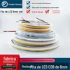 Luz cob autoadesiva de baixa voltagem com slot de alumínio LED barra de luz flexível e macia sala de estar armário decorativo luz de linha super brilhante parede de fundo