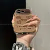 Adequado para Capa de Celular Iphone17Promax Artístico Nicho Apple 16Plus Modelo Casal 15 Café Pão