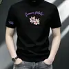 Camiseta de Manga Curta 2026 para Homens, Marca Ins Trendy de Verão, Design Estilo Hong Kong, Top Soltinho de Meia-Manga Trendy de Nicho