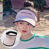 Protección Solar para Niños Sombrero de Sol de Verano de Ala Ancha con Cola de Caballo 2024 Estilo Extranjero Seda de Hielo Sombrero de Copa Vacía Sombrero de Verano para Viaje