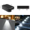 Luces Solares para Escalones de Uso Exterior, Pequeñas Luces de Pared Resistentes a la Lluvia para Escaleras, Peldaños, Jardines, Villas y Balcones, Luces Guía LED
