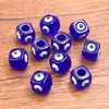 4 Cores 12X15mm Acessórios de Resina DIY Contas Quadradas com Furo Grande Olho do Diabo Contas com Furo Grande Contas para Joias