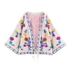 Venta caliente transfronteriza de AliExpress 2026 primavera nueva ropa de mujer simple moda moderna chaqueta bordada floral 2855202