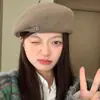 Boina para Mujer, Otoño e Invierno, Estilo de Alta Gama, Nueva para Cabeza Grande, Versátil Boina de Pintor, Hace que la Cara Parezca Más Pequeña, Estilo Coreano, Gorro de Invierno