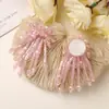 Moda Coreana Borla Cristal Fantasma con Perlas Flor de Tela Pegatinas DIY Aretes Accesorios para el Cabello Zapatos Flores Ropa Accesorios Colgantes