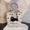 251 Modelos de Bolsas Quadradas Pequenas Populares Transfronteiriças, Bolsas de Lanche de Tricô Portáteis de Grande Capacidade para o Trabalho, Deslocamento e Sacolas de Presente