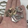 Accesorios para bolsos Hebilla de doble pasador de metal, cobre, hierro, hebilla de cuatro velocidades, ajuste de chaleco, hebilla de doble felicidad, hebilla de ajuste de aleación