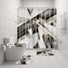 Cortina de Ducha de Baño Impresión Digital 3D de Alta Definición Transfronteriza de Amazon Juego de Cuatro Piezas Alfombrilla Antideslizante Impermeable Venta Caliente Transfronteriza