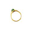 Anillo Marqués Romboidal Clásico Retro de Plata de Ley S925 con Jade Hotan Natural y Oro de 18K con Incrustaciones Anillo Abierto para Mujer