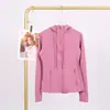 Jaqueta com Capuz Lulu em Estoque com Etiqueta, Entrega Direta, Roupa para Corrida e Yoga, Cardigan Esportivo Slim-Fit com Zíper