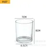 Taza para Vela de Aromaterapia, Portavelas de Vidrio Transparente y Sencillo, Taza para Vela Casera, Taza Vacía, Recipiente para Velas Doméstico, Adorno Decorativo