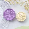 Cabeça de Carimbo de Selo de Cera Série de Personagens Estilo Europeu Noiva de Casamento Selo de Cera Decoração de Casamento Feita à Mão Carimbo de Diário