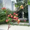 Fruta de Espinheiro-Alvar, Maçã Pequena, Pera, Fruta Artificial, Frutas Vermelhas Falsas para Casamento e Decoração de Casa, Atacado
