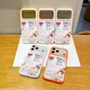 Funda de silicona líquida mate con parche de lazo rosa estilo mansión francesa para iPhone 18 Pro Max