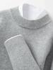 Suéter de cachemira de montaña nuevo de otoño e invierno para hombre, camisa de punto de lana de base plana con cuello alto medio engrosado de 7 pines y talla grande