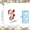 Pegatinas de ventana de Navidad Papá Noel Cascanueces pegatinas electrostáticas para vidrio copos de nieve de dibujos animados decoraciones navideñas para ventanas al por mayor