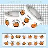 2000 Pegatinas Naranja Paquete de Mini Expresiones Pegatinas en Rollo Lindo Paquete de Pequeñas Expresiones Naranjas Pegatinas para Diario Decorativo DIY