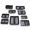 Plato para Salsas Negro Doble Compartimento Sabor Melamina, Plato para Condimentos de Dos y Tres Compartimentos, Plato para Salsa Barbacoa Estilo Japonés, Plato para Salsa de Inmersión Sushi Hot Pot