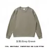 Sudadera de polar gruesa estilo americano para otoño e invierno, color liso, hombros caídos, cuello redondo, talla grande, de zorro plateado de peso pesado, 450g, para hombre y mujer