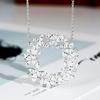 Mercado Europeu e Americano de Alto Nível Pingente de Diamantes Coroa de Louros de Platina Lindo Colar de Diamantes Completos Deusa Diamantes Naturais Reais