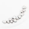 Cuentas de acero inoxidable pulidas de tamaño pequeño con forma de corazón y orificio pasante, accesorios de joyería, collar de cuentas, cuentas espaciadoras de amor de moda, material de cuentas