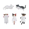 Decoración de Tablero de Coche Mini Gato Gato Perezoso Decoración de Pantalla Muñeco Acostado en Espejo Retrovisor Adorno para Coche