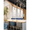 Lámpara colgante cilíndrica larga de alambre LED francesa dorada con forma de espiral para recepción, bar, hotel, creativa, sencilla y personalizada para comedor.