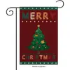 Bandera de jardín de muñeco de nieve navideño transfronterizo, regalo, imitación de lino, bandera de Santa Claus, impresión a doble cara, decoración de patio