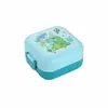 Lancheira infantil plástica de camada dupla, segura para micro-ondas, com múltiplos compartimentos, vedada, design de desenho animado, adequada para estudantes e pode ser usada como caixa de piquenique.