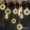 Lustre acrílico galvanizado para casamento com 10 braços luz decorativa para salão de festas de hotel salão de banquetes luzes de corda para atmosfera de festa de fim de ano