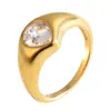 Anel de zircônia anel de formato especial suporte para anel aço titânio galvanoplastia 18k ouro broca de amor broca redonda broca oval anel geométrico incrustação