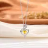 Desejo Transfronteiriço Moda Europeia e Americana Rosa Coração de Diamante Colar Pingente Presente Dia das Mães Joias