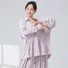 Ropa Diaria de Práctica para Estudiantes de Arte Estilo Nacional, Camisas Amplias para Cubrir, Ropa de Danza Clásica, Tops de Yoga Fluidos