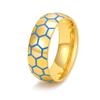 Suministro transfronterizo de anillo de fútbol luminoso de viento deportivo con patrón de la Copa del Mundo para hombre de acero inoxidable Moda Anillo de comida al por mayor