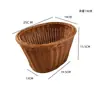 Cesta de Almacenamiento Ovalada de Mimbre Sintético Exhibición de Producto Cesta Tejida a Mano Cesta de Almacenamiento de Escritorio para Dormitorio