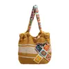 Bolsa de Tricô Casual para Mulheres 2026 Nova Verão Lazer Férias Bolsa de Ombro Grande Capacidade Bolsa Tote para o Dia a Dia